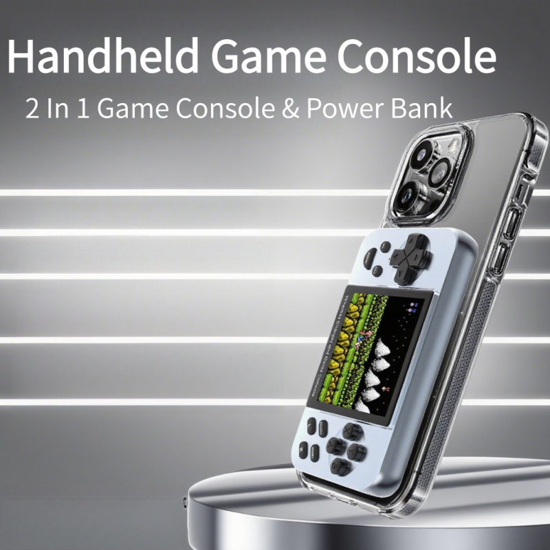 Gaming Console Power Bank - เครื่องเล่นเกมพกพา L9 รุ่นใหม่ พร้อมแท่นชาร์จแม่เหล็กไร้สายในตัว แบตเตอรี่สำรองในตัว 6000