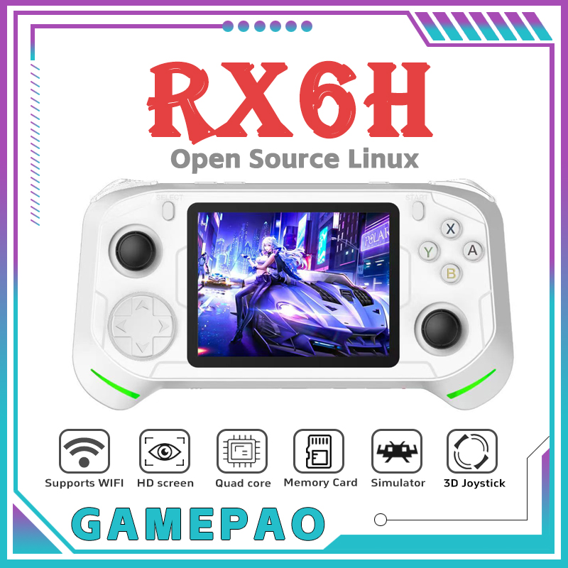 Gaming Console Linux - โอเพ่นซอร์ส RX6H เรโทรคอนโซลวิดีโอเกมพกพา ระบบ Linux หน้าจอ