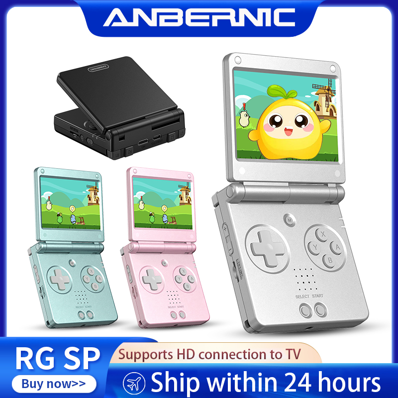 Gaming Console Retro Handheld - เครื่องเล่นเกมพกพา Anbernic RGSP Flip Retro ระบบปฏิบัติการ