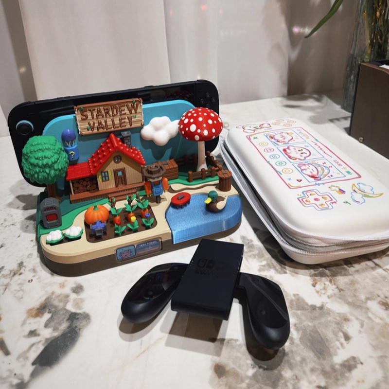 Gaming Console Stand - แท่นชาร์จตกแต่งธีม Stardew Valley สำหรับวางเครื่องเล่นเกม Nintendo Switch