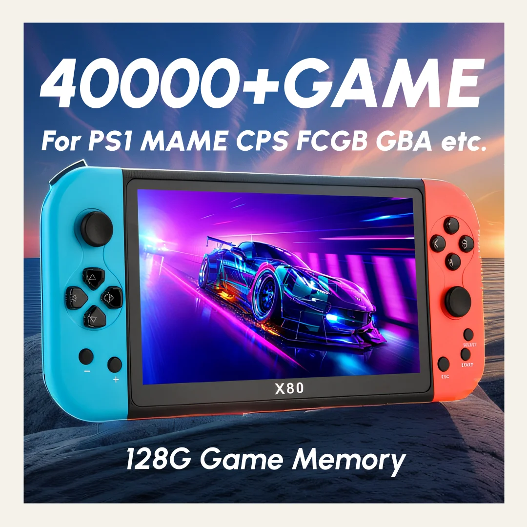 Gaming Console X80 - สัมผัสประสบการณ์ Retro GAMING X80 คอนโซลมือถือ 40000