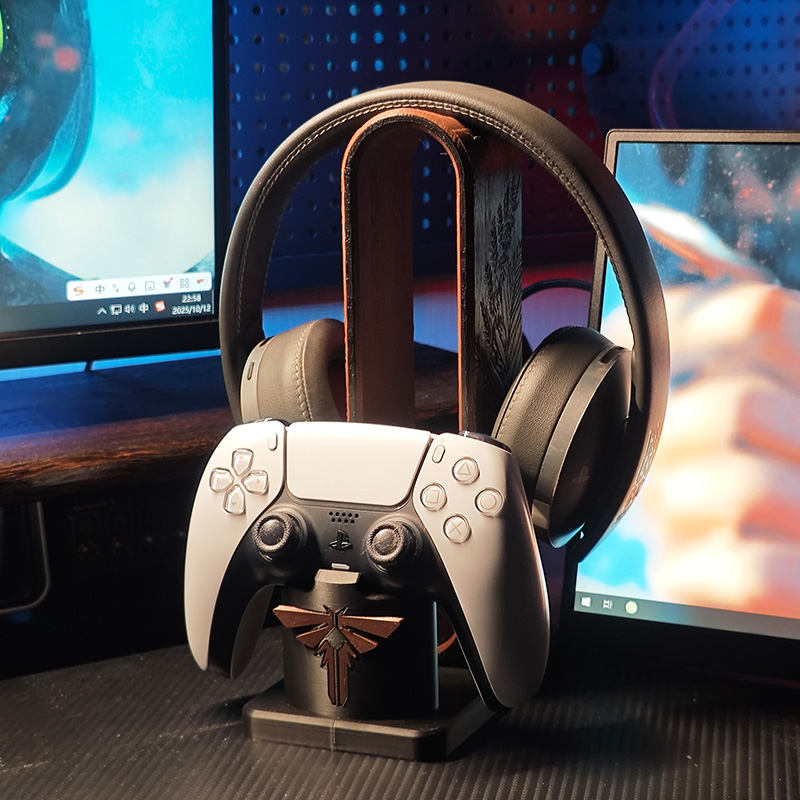 Gaming Console Stand - ที่วางหูฟังลายเซลด้า ธีมอนิเมะ ที่แขวนโลโก้เกม PS5 อุปกรณ์ตกแต่งโต๊ะทำงานสำหรับอีสปอร์ต อุปกรณ์เสริมสำหรับเครื่องเล่นเกม