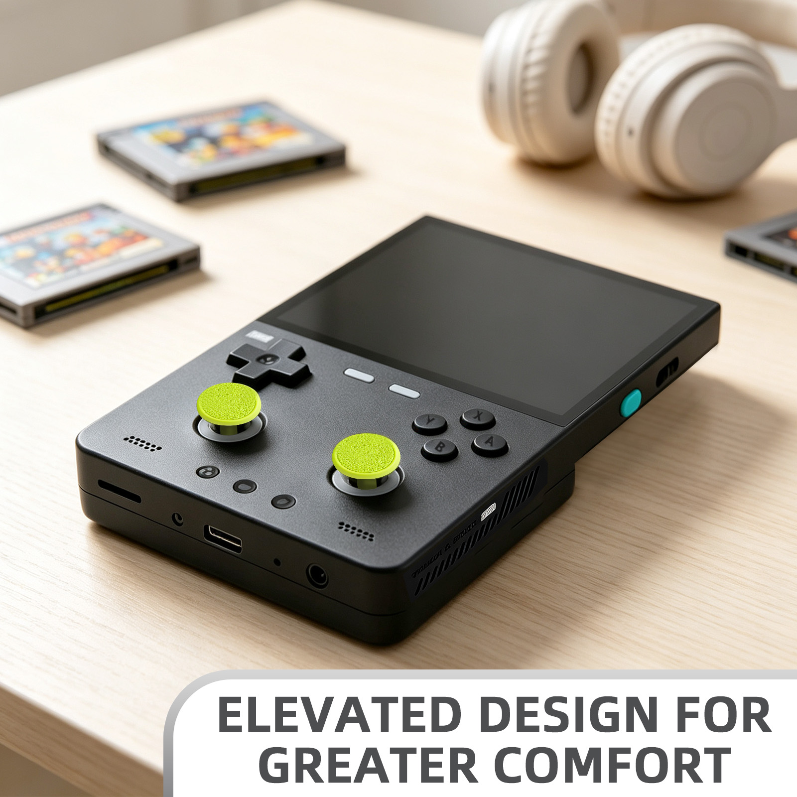 Gaming Console Setup - อะไหล่เปลี่ยนฝาครอบจอยสติ๊กสำหรับเครื่องเล่นเกม TRIMUI BRICK PRO ชิ้นส่วนซ่อมแซมและปรับปรุงที่เสริมความแข็งแรงป้องกันการหลวม