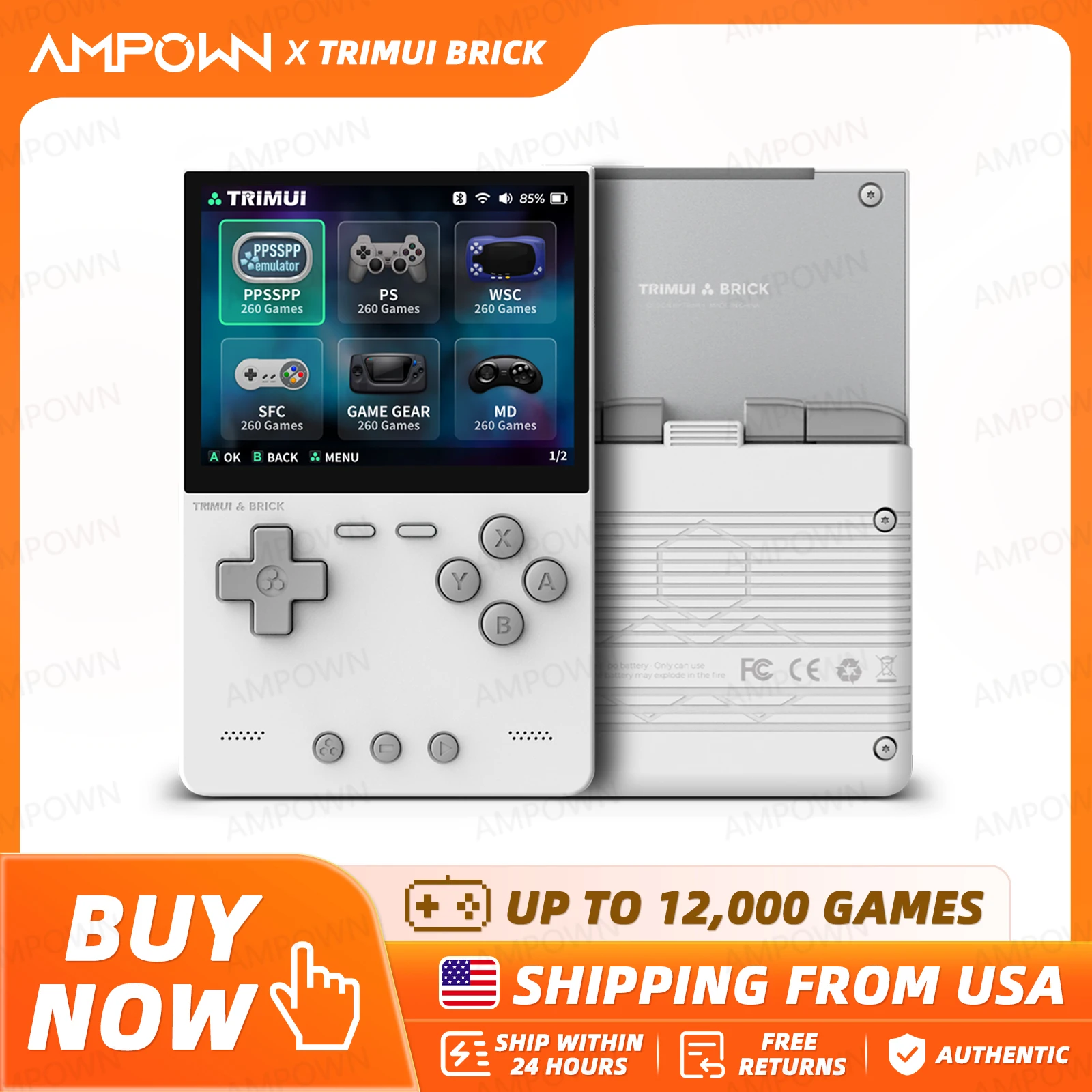 Gaming Console Linux - TRIMUI อิฐคอนโซลเกมมือถือ 3.2 ''หน้าจอ IPS ระบบ