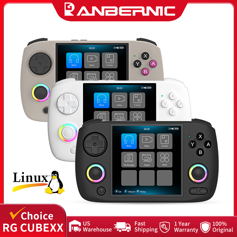 Gaming Console Retro Handheld - เครื่องเล่นเกมพกพา ANBERNIC RG CubeXX หน้าจอ IPS
