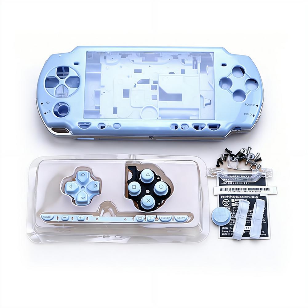 Gaming Console Phone - PSP2000 เคสเปลี่ยนทดแทนแบบเต็มรูปแบบ คอนโซลส่วนบน สติ๊กเกอร์ ฝาหลัง สกรู