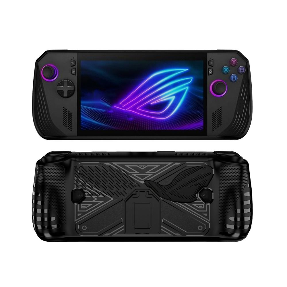 Gaming Console Asus Rog - เคสป้องกันสำหรับเครื่องเล่นเกมพกพาพร้อมขาตั้ง วัสดุ TPU นุ่ม ป้องกันการกระแทก ออกแบบตามหลักสรีรศาสตร์