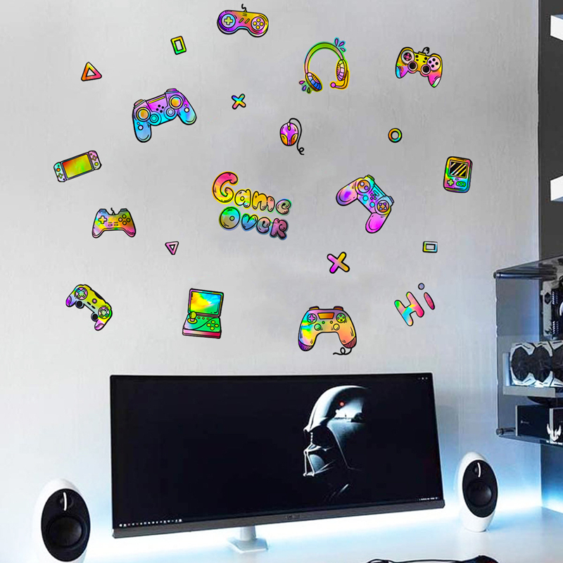 สติ๊กเกอร์ติดผนังลายวัสดุเลเซอ - Gaming Console Zone บทวิจารณ์และราคา