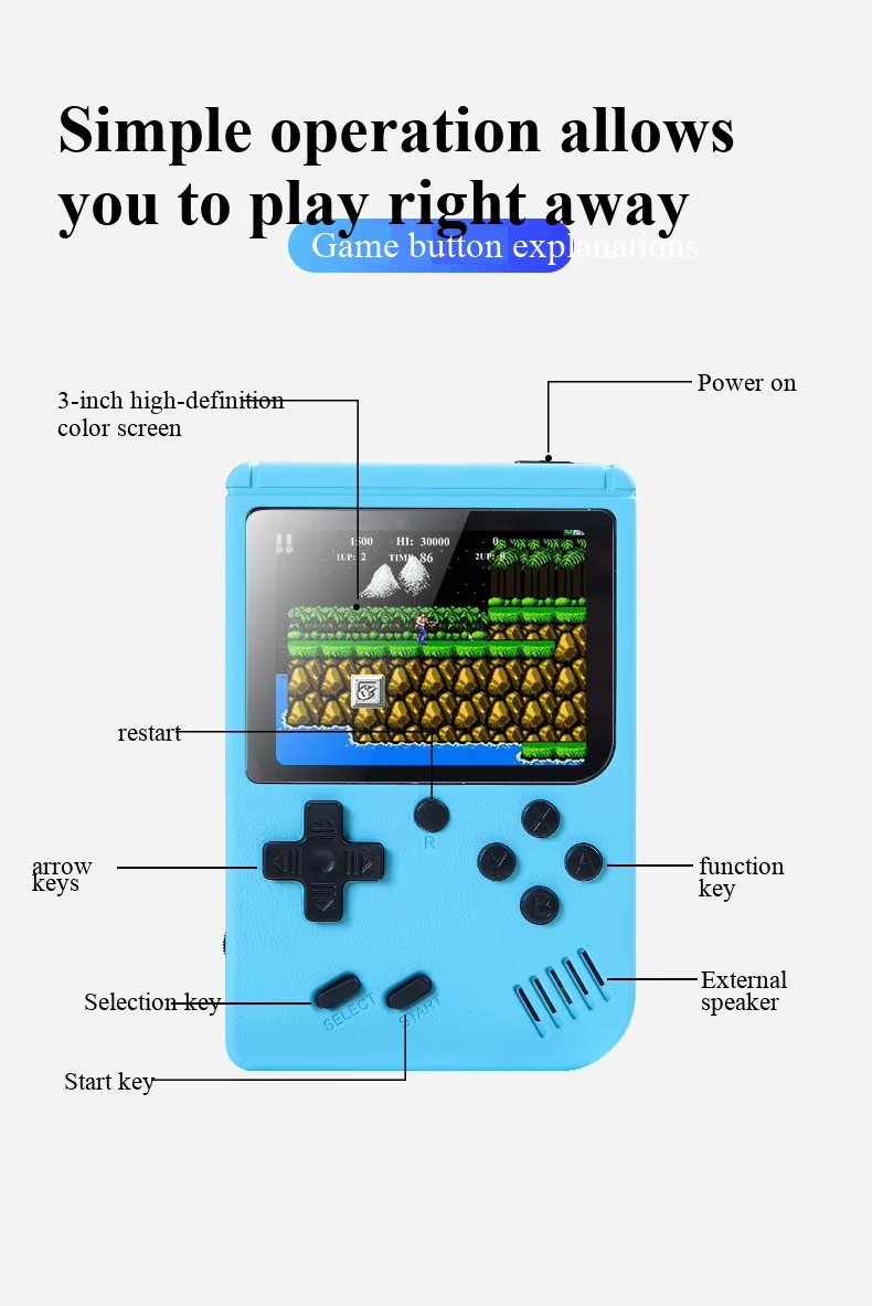 เครื่องเล่นเกมพกพา 400 in 1 มิ - Gaming Console Retro Handheld บทวิจารณ์และราคา