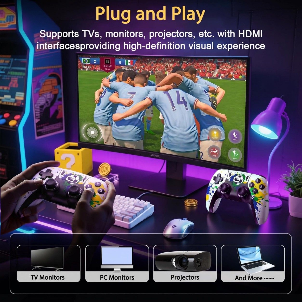 รูปแบบฟุตบอล คอนโทรลเลอร์เกมไร - Gaming Console Kids บทวิจารณ์และราคา