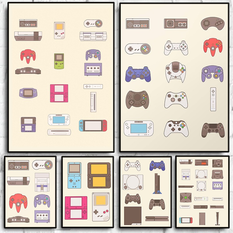 โปสเตอร์วิดีโอเกมแบบพกพาและคอน - Gaming Console Video Game บทวิจารณ์และราคา