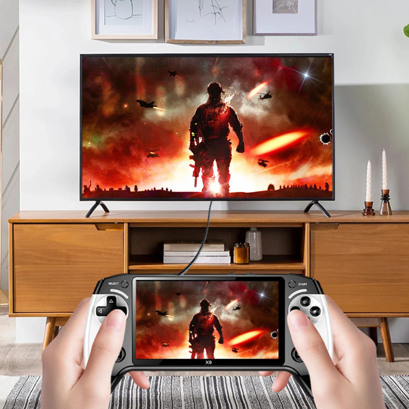 เครื่องเล่นเกมพกพา X9 หน้าจอ 5 - Gaming Console.Emulators บทวิจารณ์และราคา