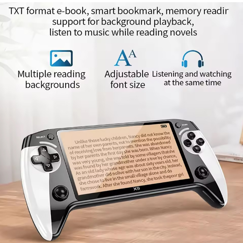 เครื่องเล่นเกมพกพา X9 หน้าจอ 5 - Gaming Console.Emulators บทวิจารณ์และราคา