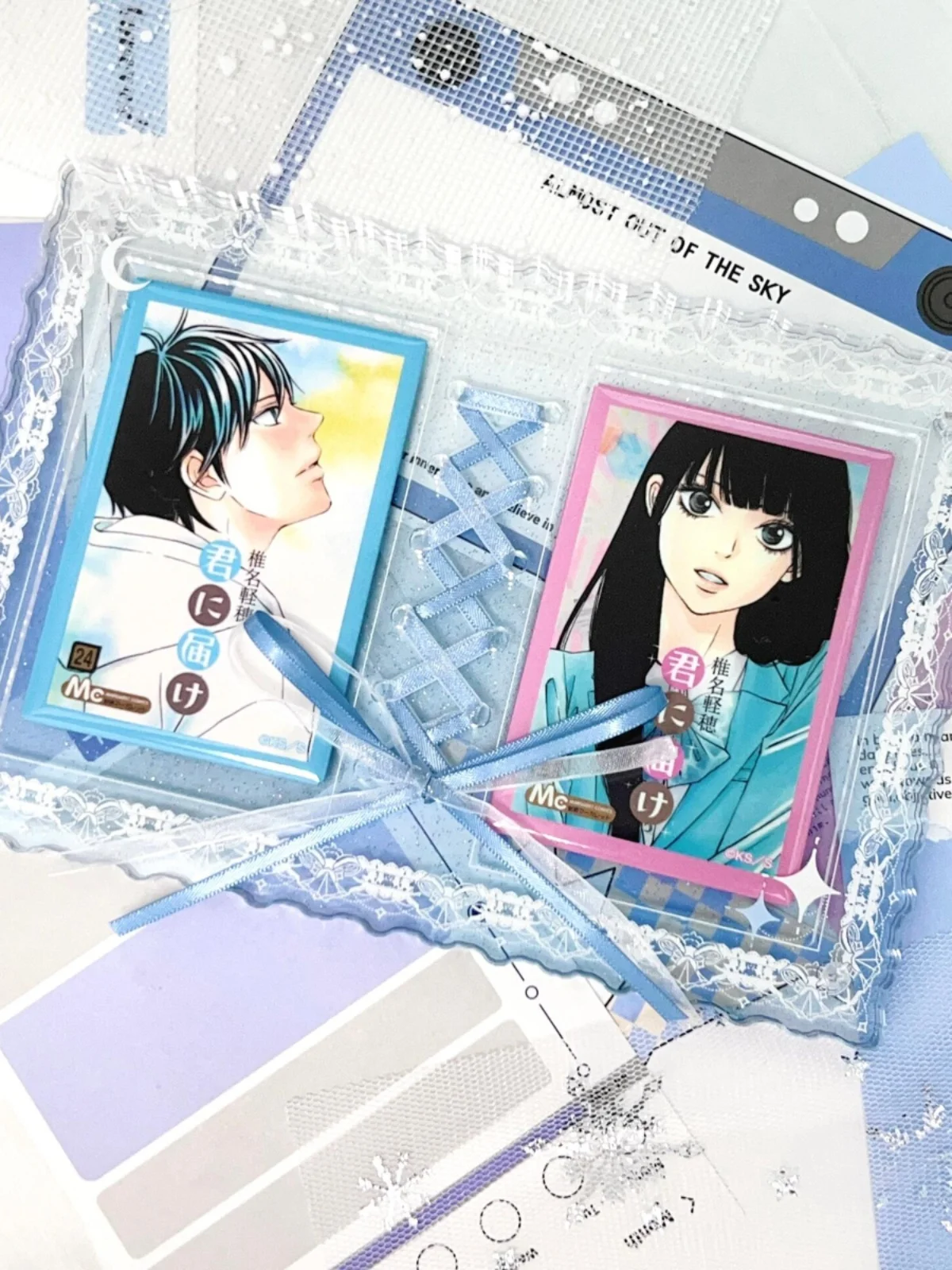 ริบบิ้นลูกไม้Gradientอะคริลิคก - Gaming Card Holder บทวิจารณ์และราคา