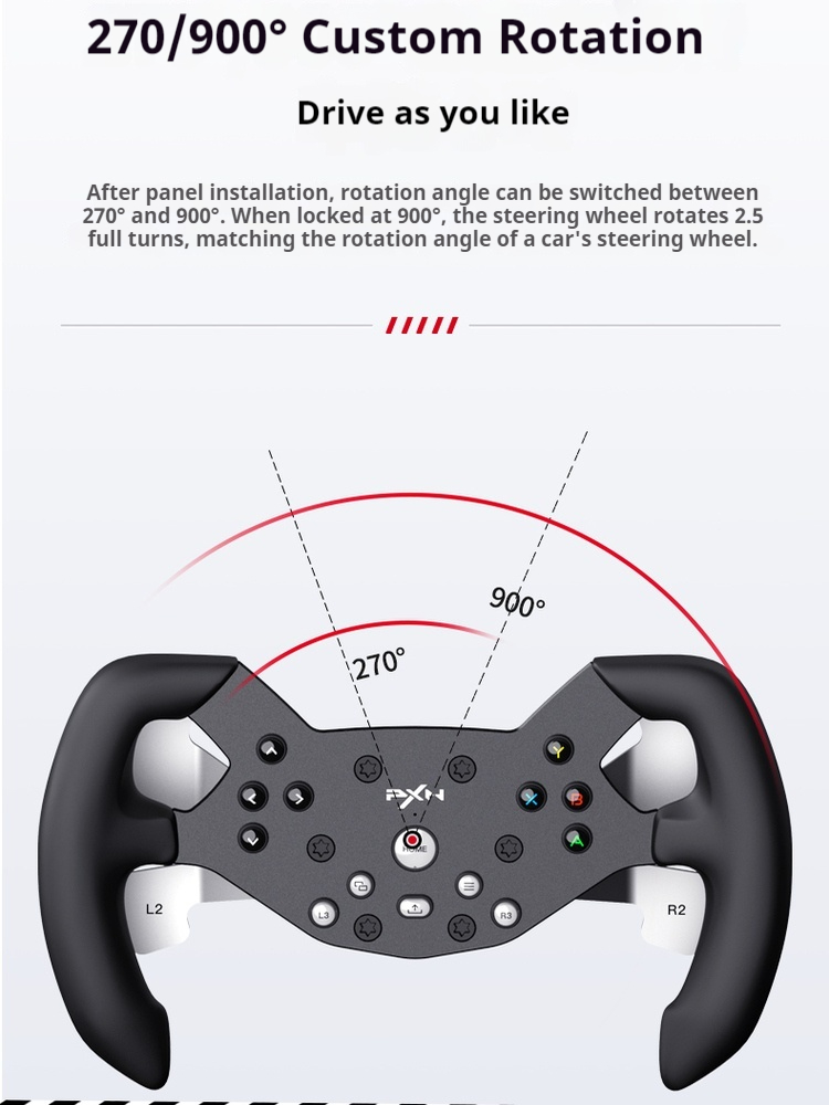 พวงมาลัยเกมมิ่ง PXN W V10-F Fo - Steering Wheel Gaming บทวิจารณ์และราคา